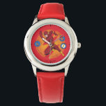 Cartoon Flash Laboratory Running Graphic Watch<br><div class="desc">Check out this fun cartoon graphic of Flash running, featuring laboratory icons and Flash Icon!</div>