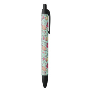 Cartoon floral pattern with birds pen