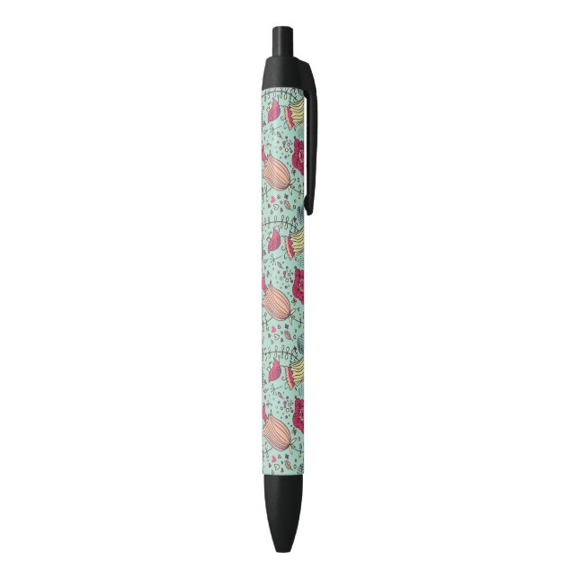 Cartoon floral pattern with birds pen (Bottom (Vertical))