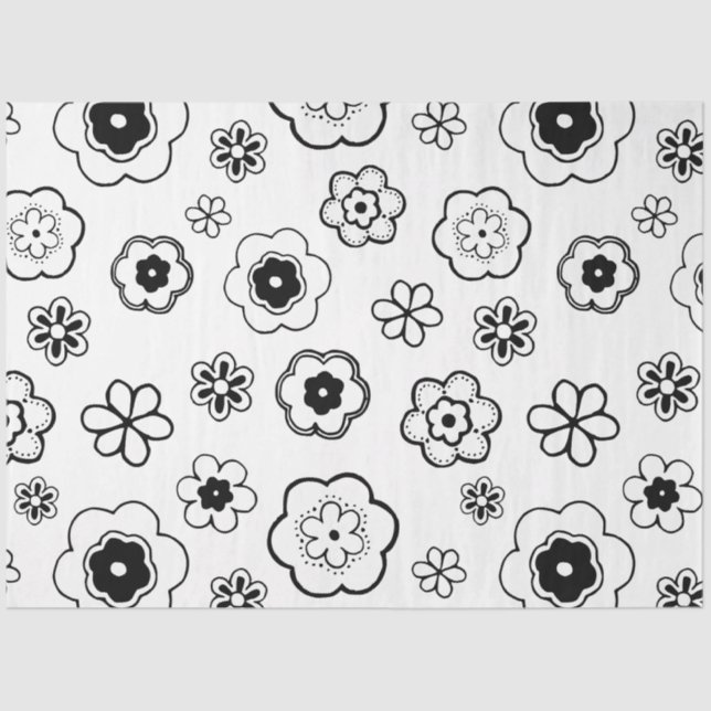 cartoon flowers tissue paper (Front)