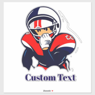 Cartoon Football Player Sticker