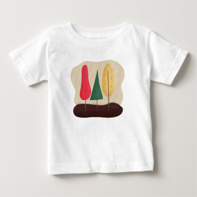 Cartoon, forest, trees baby T-Shirt (Front)