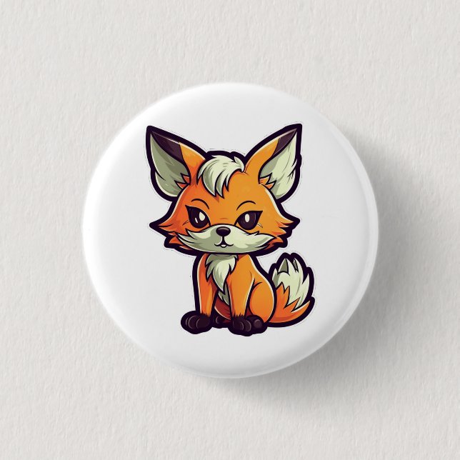 CARTOON FOX BUTTON (Front)