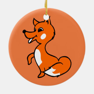 Cartoon Fox Ceramic Ornament