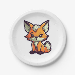 CARTOON FOX PAPER PLATES