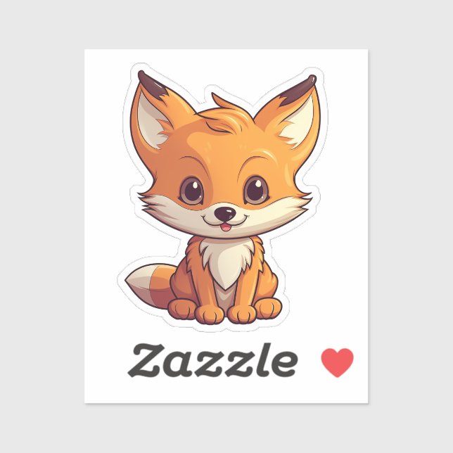 Cartoon fox  sticker (Sheet)