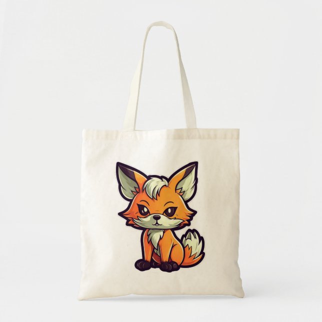 CARTOON FOX TOTE BAG (Front)