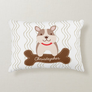Cartoon French Bulldog Cute Puppy Dog Lovers Accent Pillow