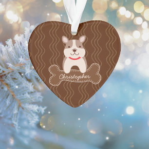 Cartoon French Bulldog Cute Puppy Dog Lovers Ornament