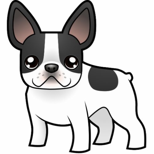 Cartoon French Bulldog Cutout