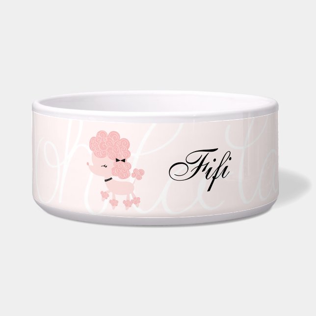 Cartoon French Poodle Bowl (Front)