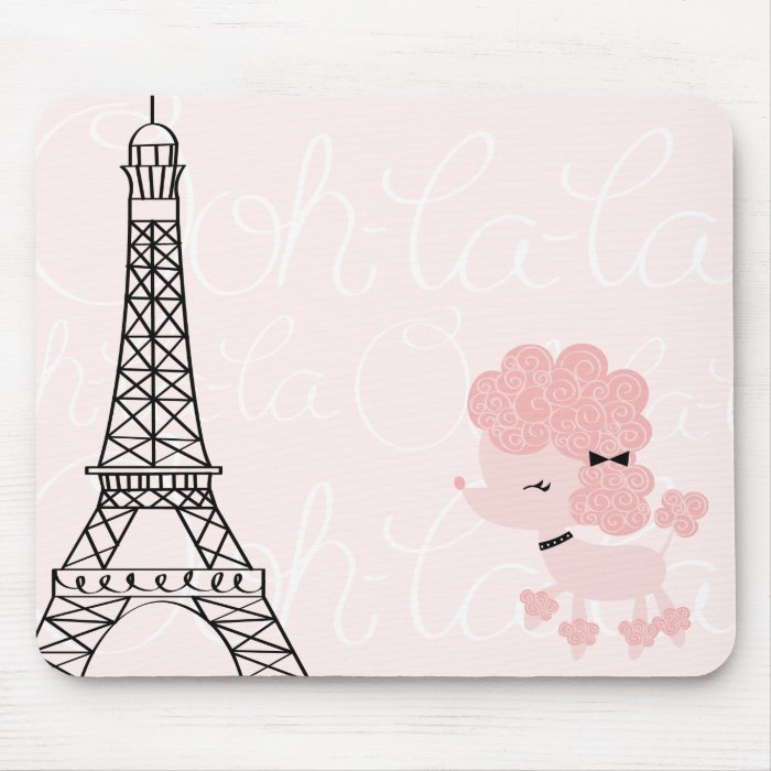 Cartoon French Poodle Mousepads