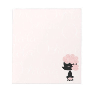Cartoon French Poodle Notepad