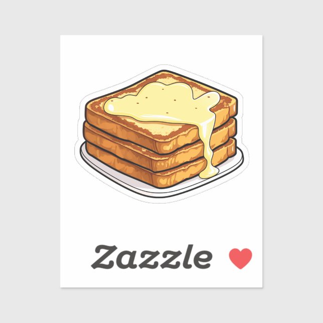 Cartoon french toast sticker (Sheet)