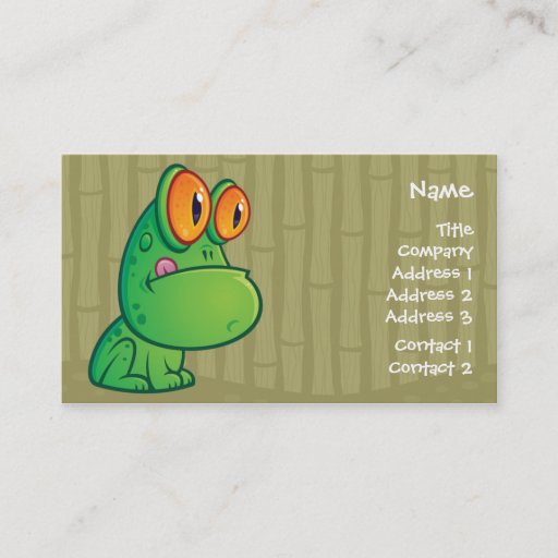 Customizable Cartoon Frog Business Crad Business Card Template