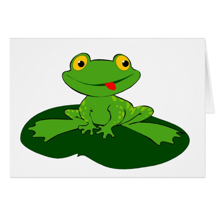 Cartoon Frog Greeting Card