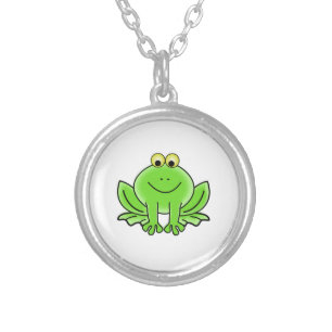 Cartoon Frog Silver Plated Necklace