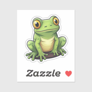 Cartoon frog sticker