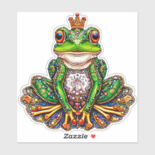 Cartoon frog sticker