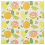 Cartoon Fruit Lemon Lime Grapefruit Orange Citrus Fabric