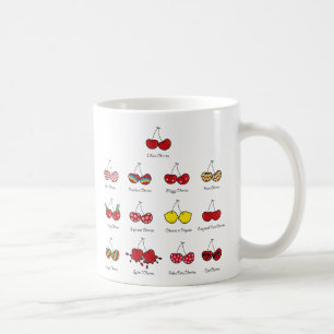 Cartoon Fun Comic Funny Cheeky Red Cherries Cherry Coffee Mug