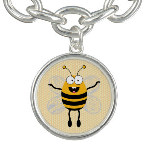 Cartoon funny bee charm bracelet
