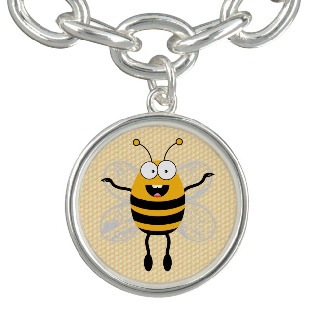Cartoon funny bee charm bracelet (Design)