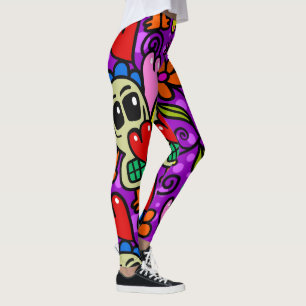 Cartoon funny clown face leggings