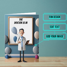 Cartoon Funny Doctor Birthday Card