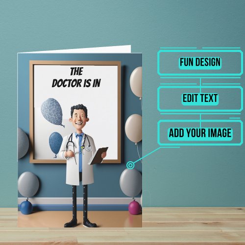 Cartoon Funny Doctor Birthday Card