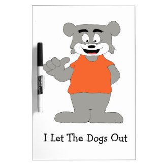 Cartoon Funny Dog Dry Erase Board