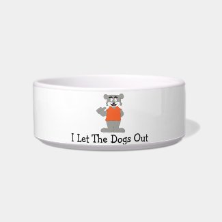 Cartoon Funny Dog T-Shirt Bowl