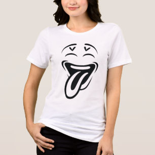 Cartoon Funny Face Tri-Blend Shirt