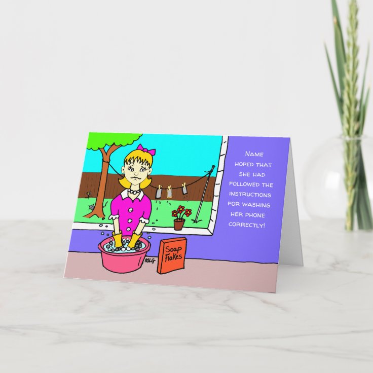 Cartoon Funny Social Distancing Birthday Card Zazzle