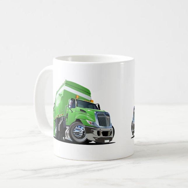 Cartoon garbage truck coffee mug (Front Left)