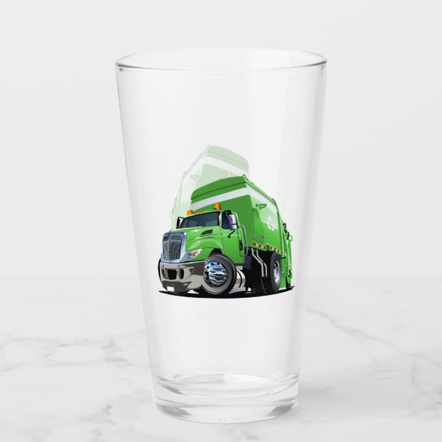 Cartoon garbage truck glass (Front)