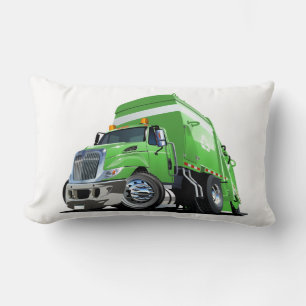 Cartoon garbage truck lumbar pillow