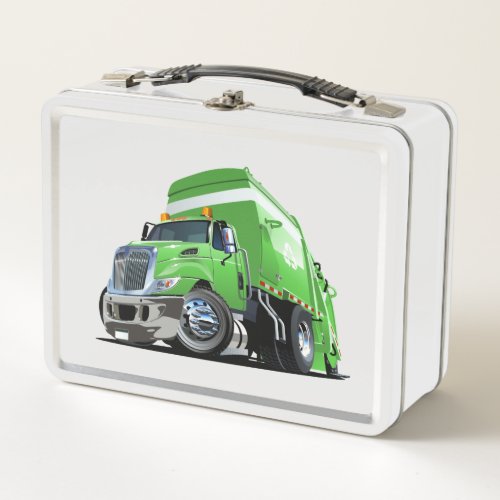 Cartoon garbage truck metal lunch box