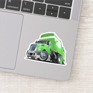 Cartoon garbage truck sticker