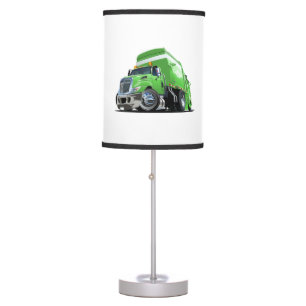 Cartoon garbage truck table lamp