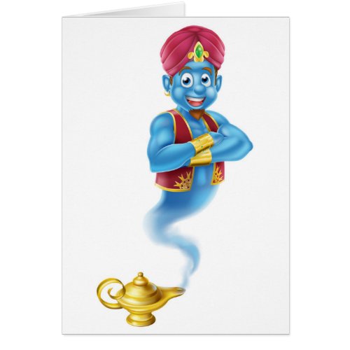 Cartoon Genie and Lamp