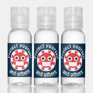 Cartoon Germ Protect Yourself and Others Hand Sanitizer