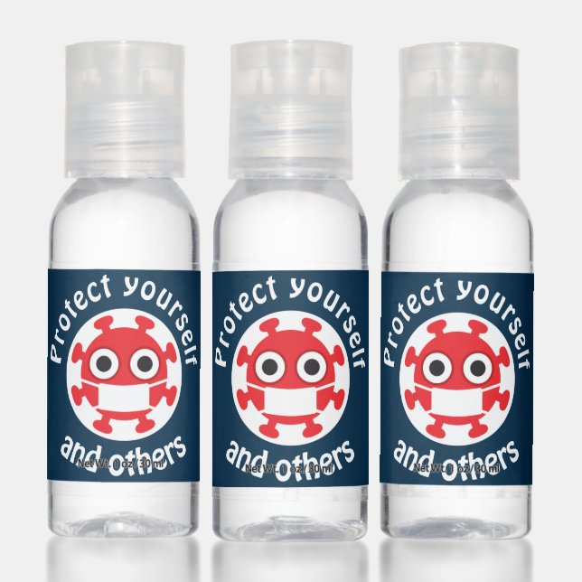 Cartoon Germ Protect Yourself and Others Hand Sanitizer (Set)