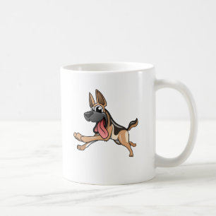 Cartoon German Shepherd Coffee Mug