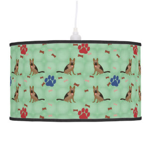 Cartoon German Shepherd Dog Hanging Lamp