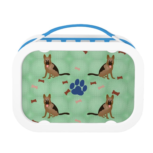 Cartoon German Shepherd Dog Lunch Box (Back)