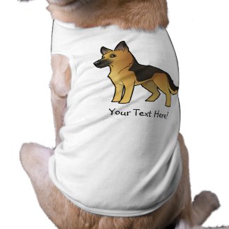 Cartoon German Shepherd Shirt/Clothes Cartoon German Shepherd Shirt/Clothes