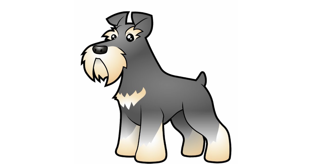 Cartoon Giant/Standard/Miniature Schnauzer Cutout | Zazzle