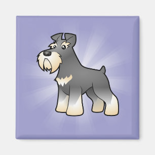 Cartoon Giant/Standard/Miniature Schnauzer Magnet