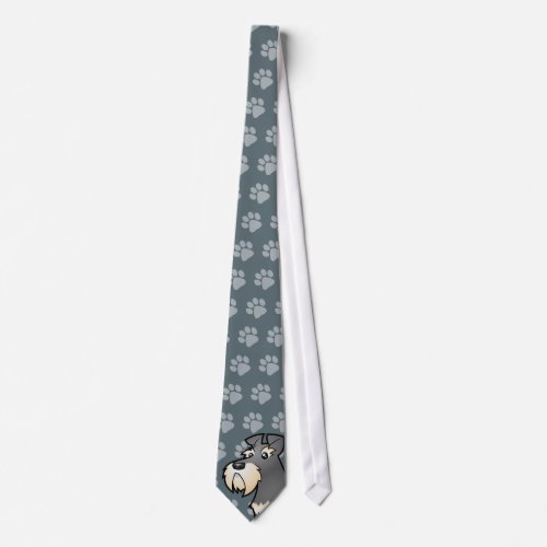 Cartoon GiantStandardMiniature Schnauzer Tie